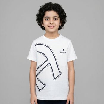 Boys White Logo T-Shirt