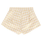 Girls Ivory & Gold Shorts, 1, hi-res