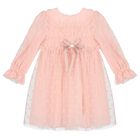 Younger Girls Pink Tulle Dress, 1, hi-res