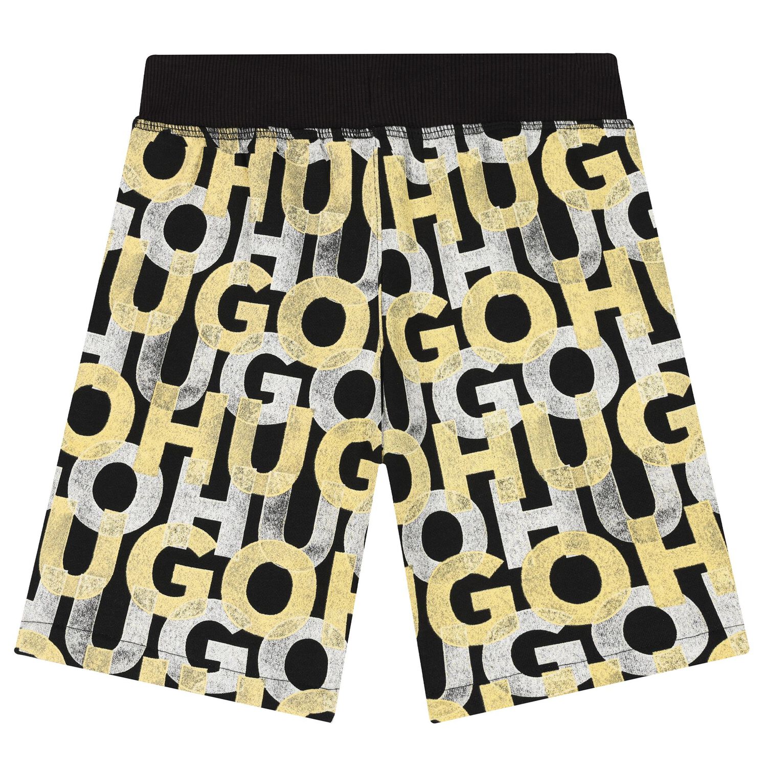Boys Black Monogram Logo Shorts, 1, hi-res image number null