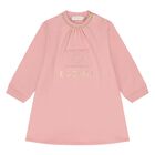 Younger Girls Pink Logo Sweatshirt Dress, 2, hi-res