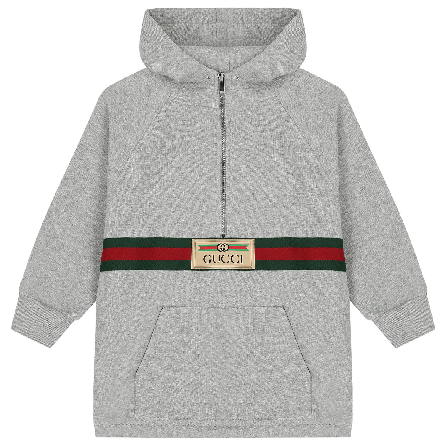 Grey Logo Web Striped Hooded Top, 1, hi-res image number null
