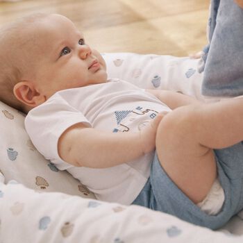 Baby Boys White Teddy Bear Blanket