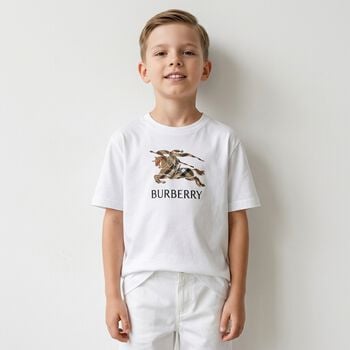 Boys White EKD Logo T-Shirt