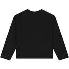 Girls Black & Pink Logo Long Sleeve Top , 1, hi-res