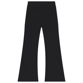 Girls Black Flared Leggings