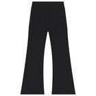 Girls Black Flared Leggings, 1, hi-res