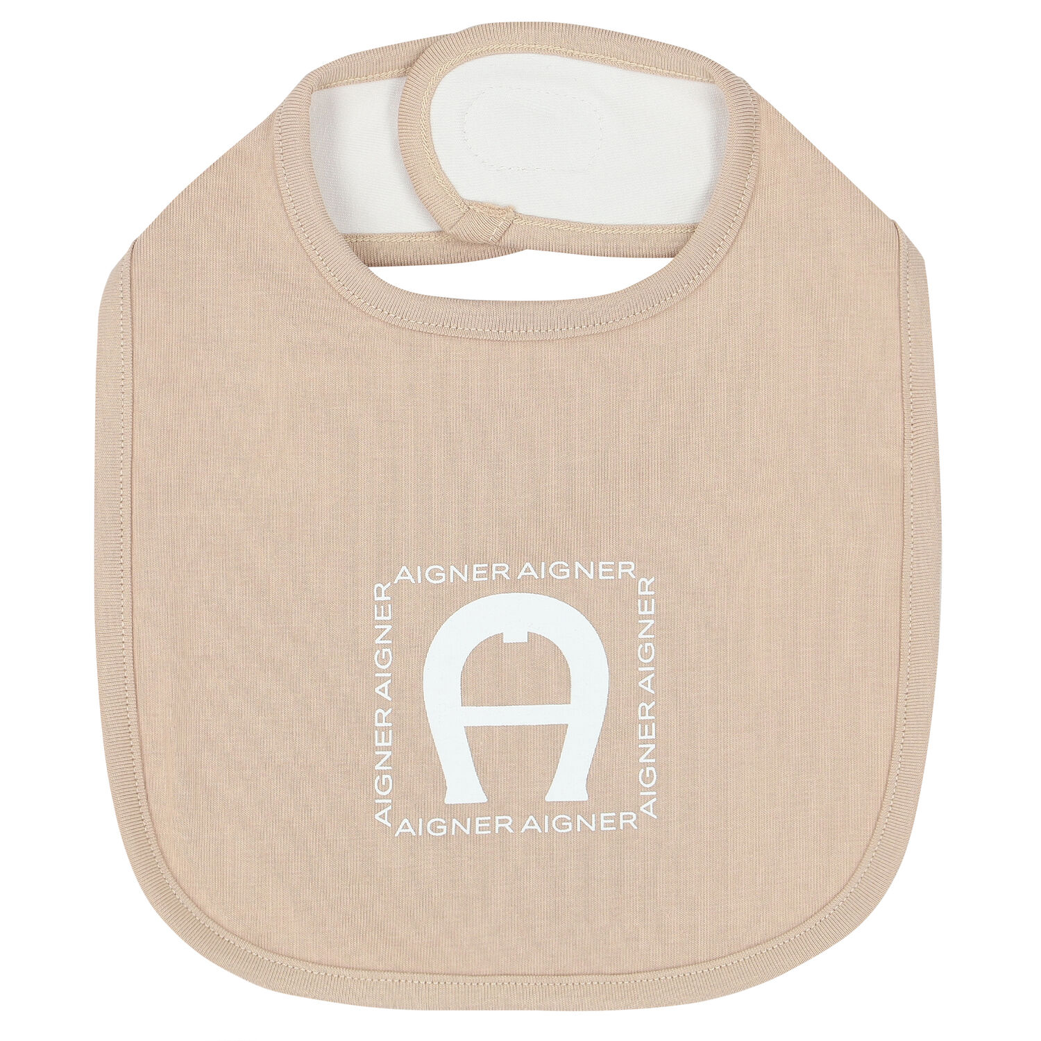 Baby Boys Beige & White Logo Babygrow Set, 1, hi-res