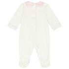 Baby Girls Ivory and Pink Babygrow Set, 1, hi-res