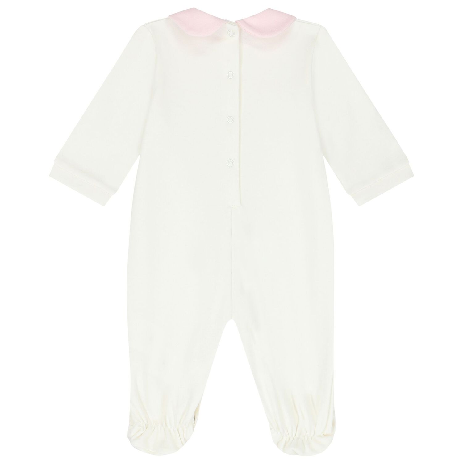 Baby Girls Ivory and Pink Babygrow Set, 1, hi-res