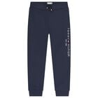 Boys Navy Blue Logo Joggers, 2, hi-res