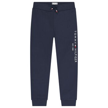 Boys Navy Blue Logo Joggers