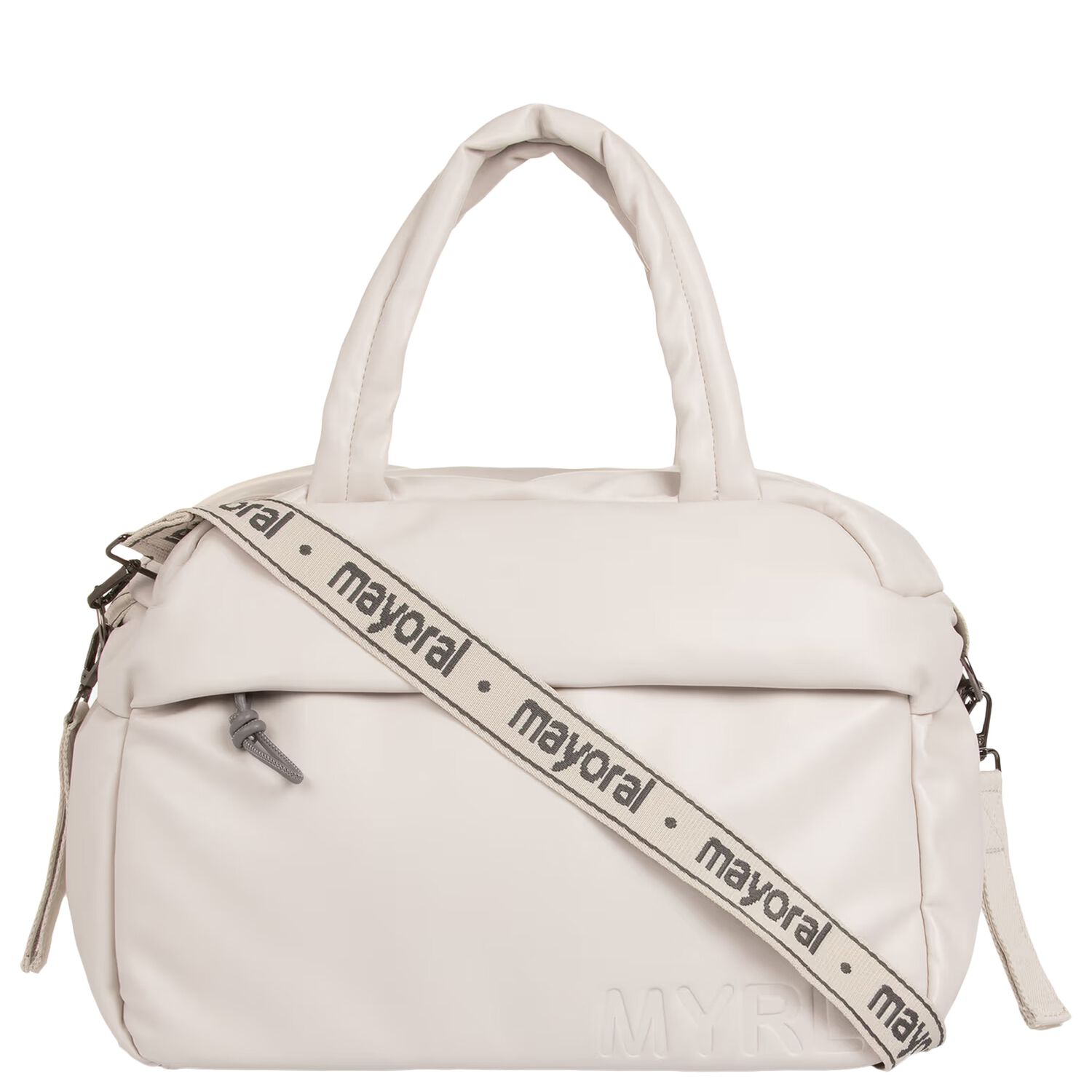 Beige Logo Baby Changing Bag, 1, hi-res