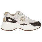 Girls Ivory Logo Trainers, 1, hi-res