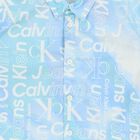 Boys Blue & White Logo Shirt, 1, hi-res