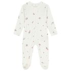 Baby Girls White & Pink Babygrows ( 4 Pack ), 4, hi-res