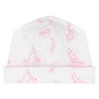 Baby Girls White & Pink Giraffe Hat, 1, hi-res