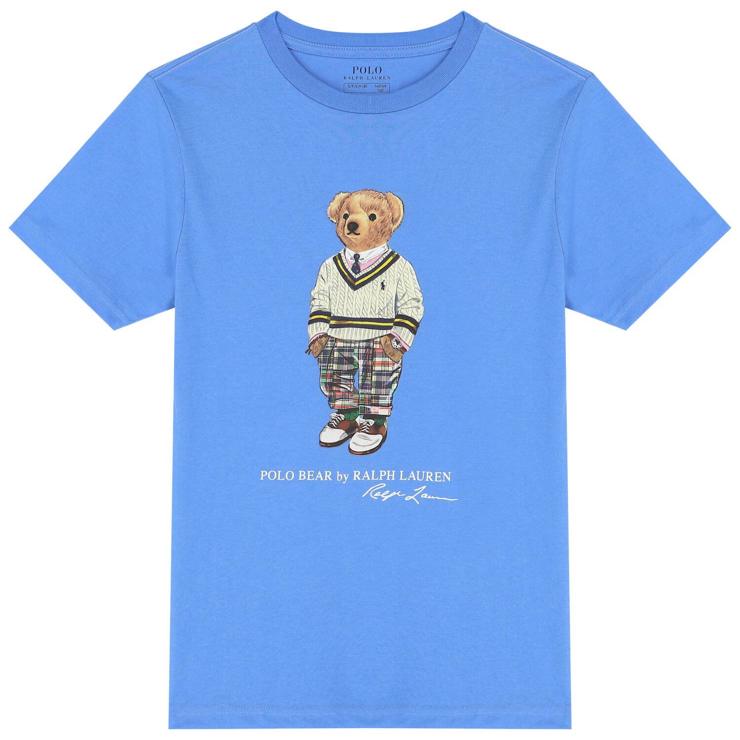 Boys Blue Polo Bear T-Shirt, 1, hi-res