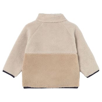 Younger Boys Beige Racoon Jacket