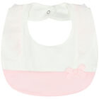 Baby Girls Pink & White Ballerina Bibs (2 Pack), 1, hi-res