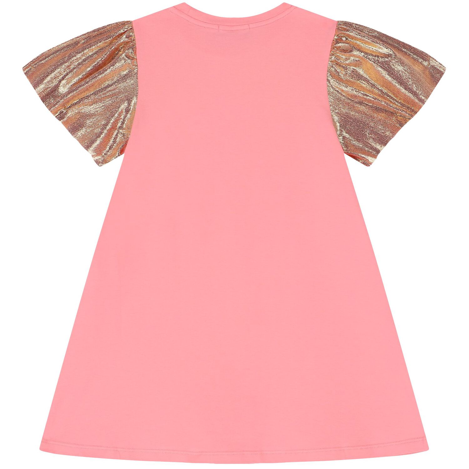 Girls Pink & Gold Logo Dress, 2, hi-res image number null
