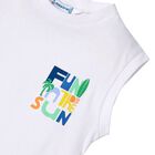 Boys White Sleeveless Top, 1, hi-res