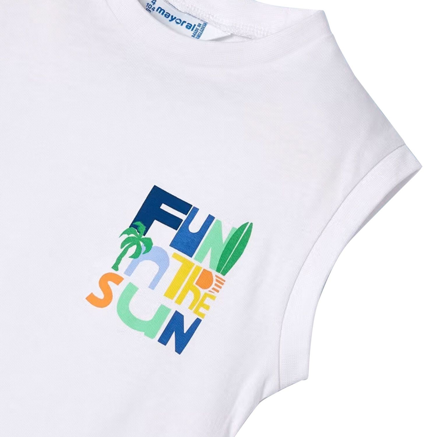 Boys White Sleeveless Top, 1, hi-res