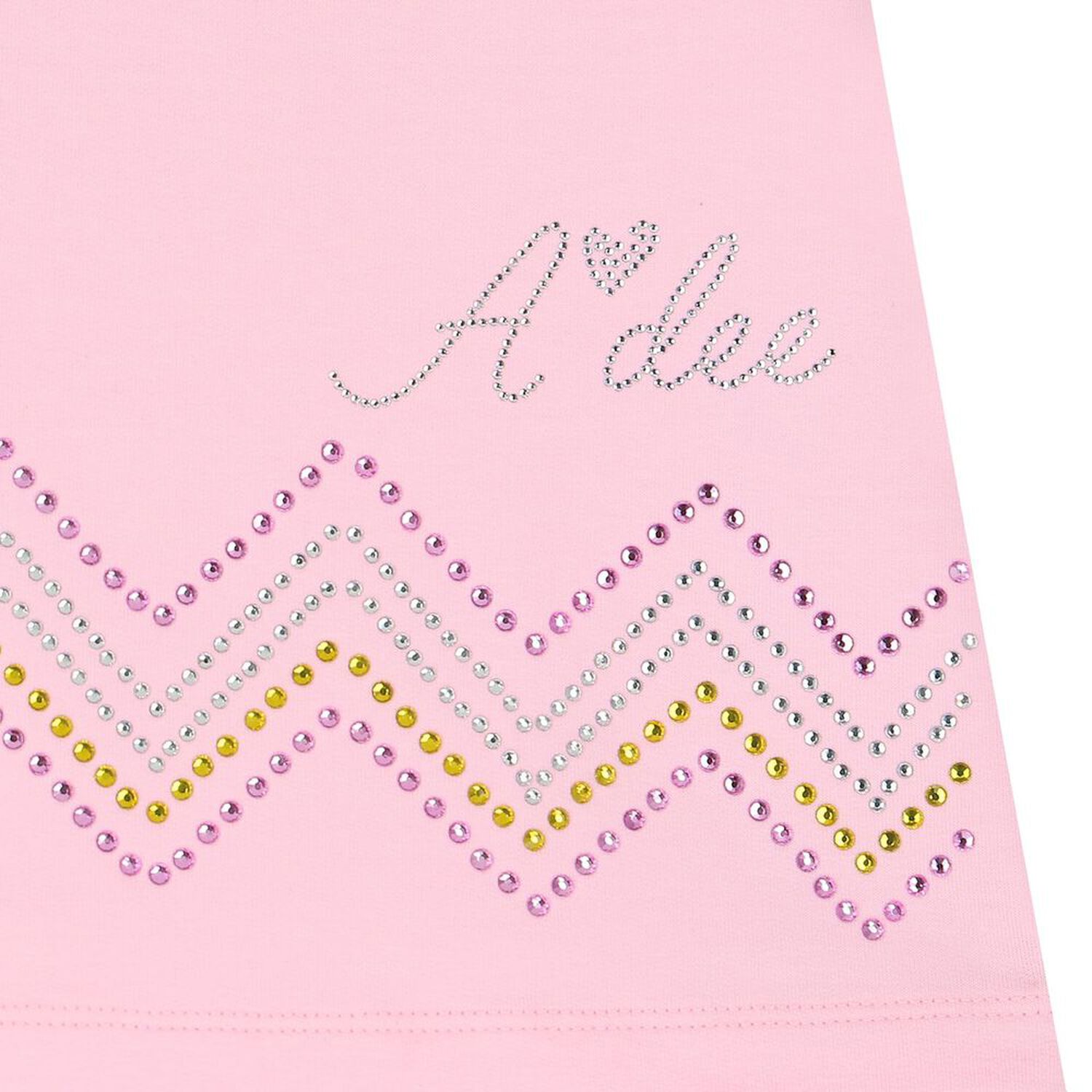 Girls Pink Bow Dress, 1, hi-res