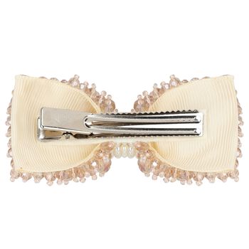 Girls Blush Embellished Bow Hair Clip