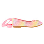 Girls Pink Rainbow Glitter Shoes, 1, hi-res