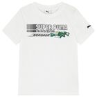 Boys White Logo T-Shirt, 1, hi-res