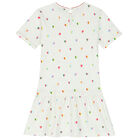 Girls Ivory Hearts Dress, 1, hi-res
