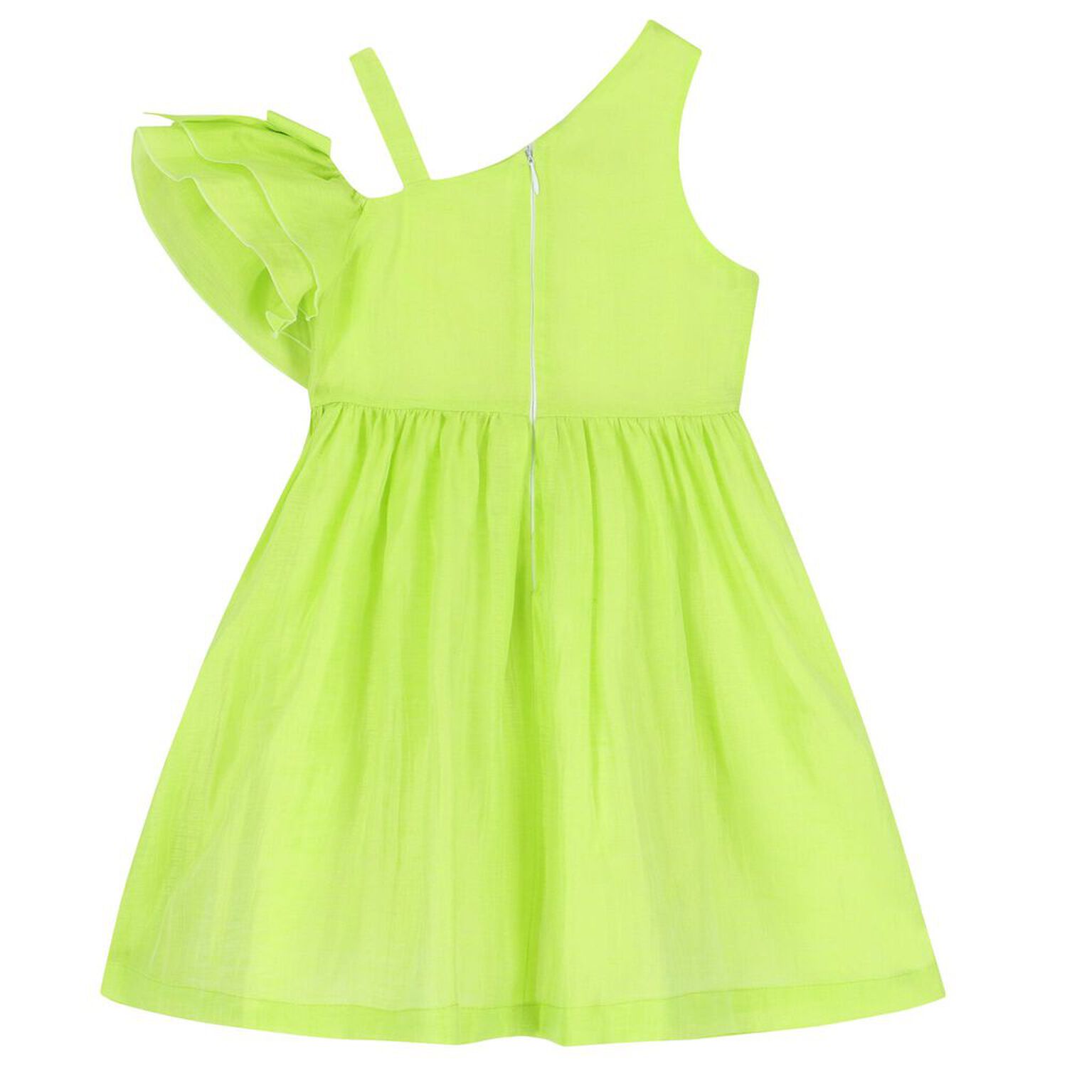 Girls Green Ruffled Dress, 1, hi-res image number null