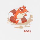 Younger Boys White Frog Logo T-Shirt, 1, hi-res