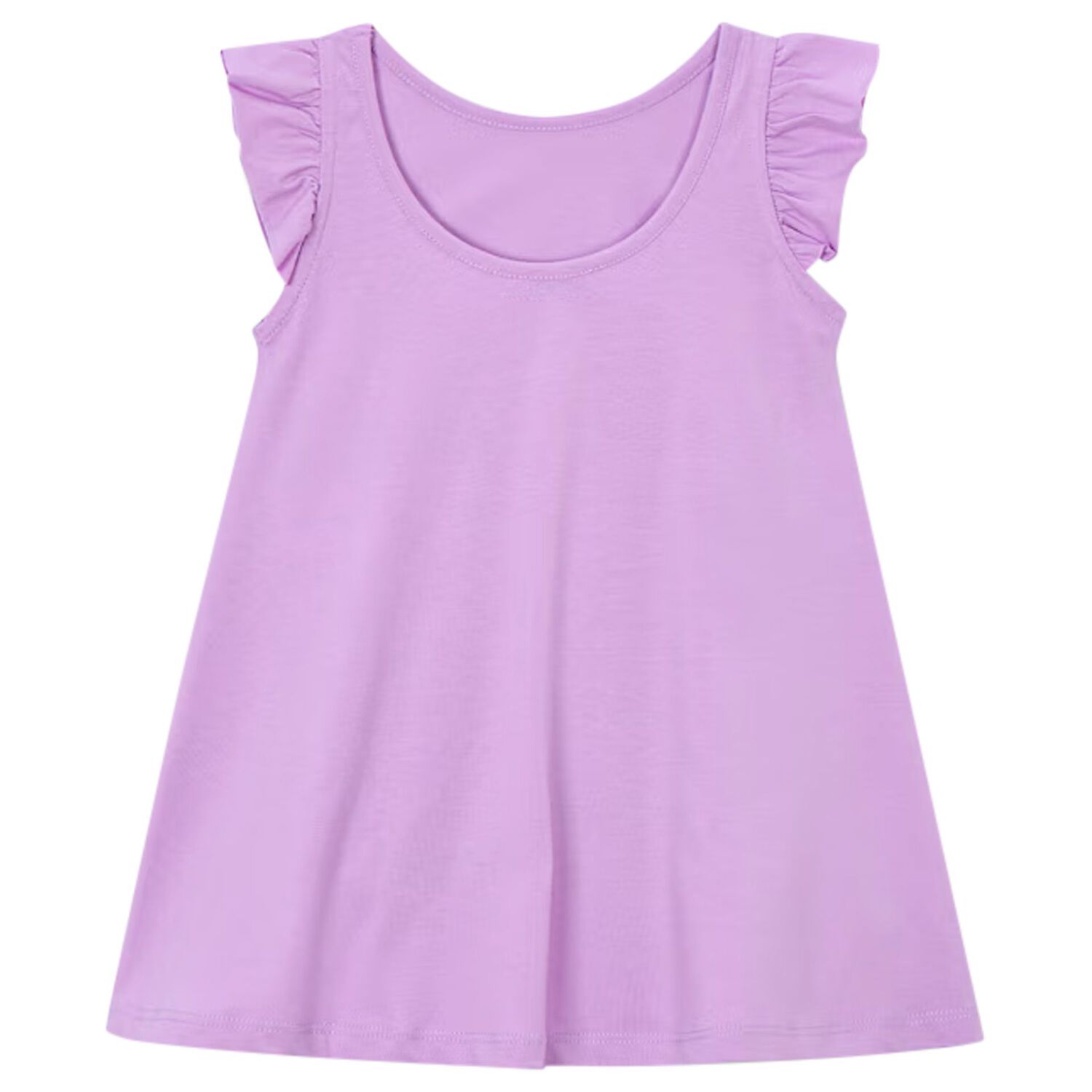Girls Purple Ruffled Dress, 1, hi-res
