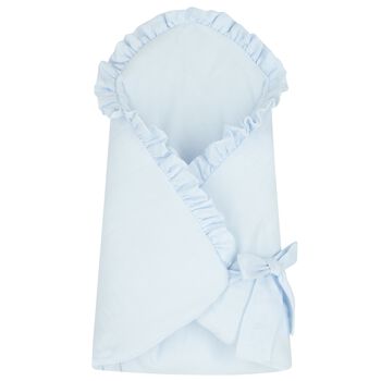 Baby Girls Blue Ruffled Nest