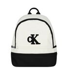 White & Black Logo Backpack, 1, hi-res