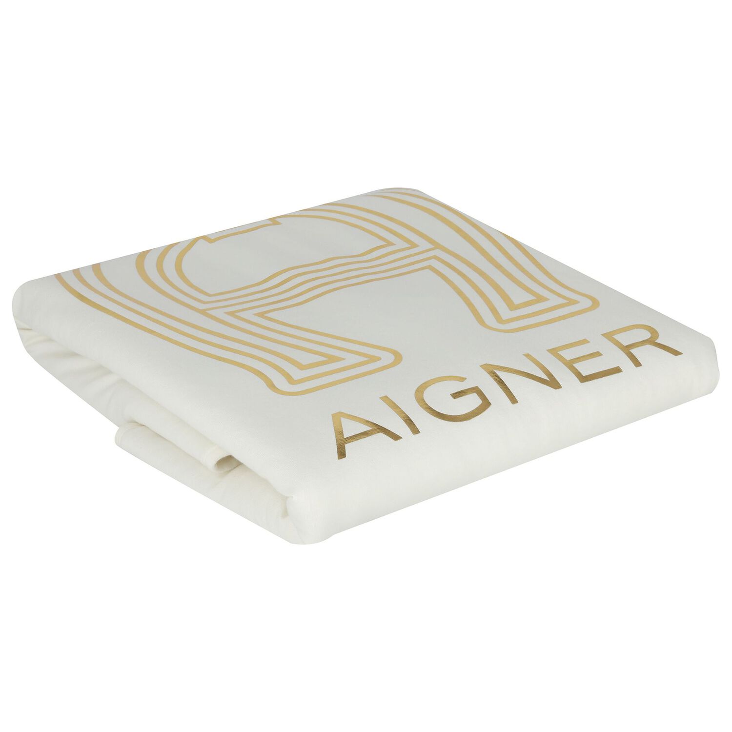 Ivory & Gold Logo Baby Blanket, 1, hi-res
