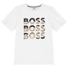 Boys White Logo T-Shirt, 5, hi-res