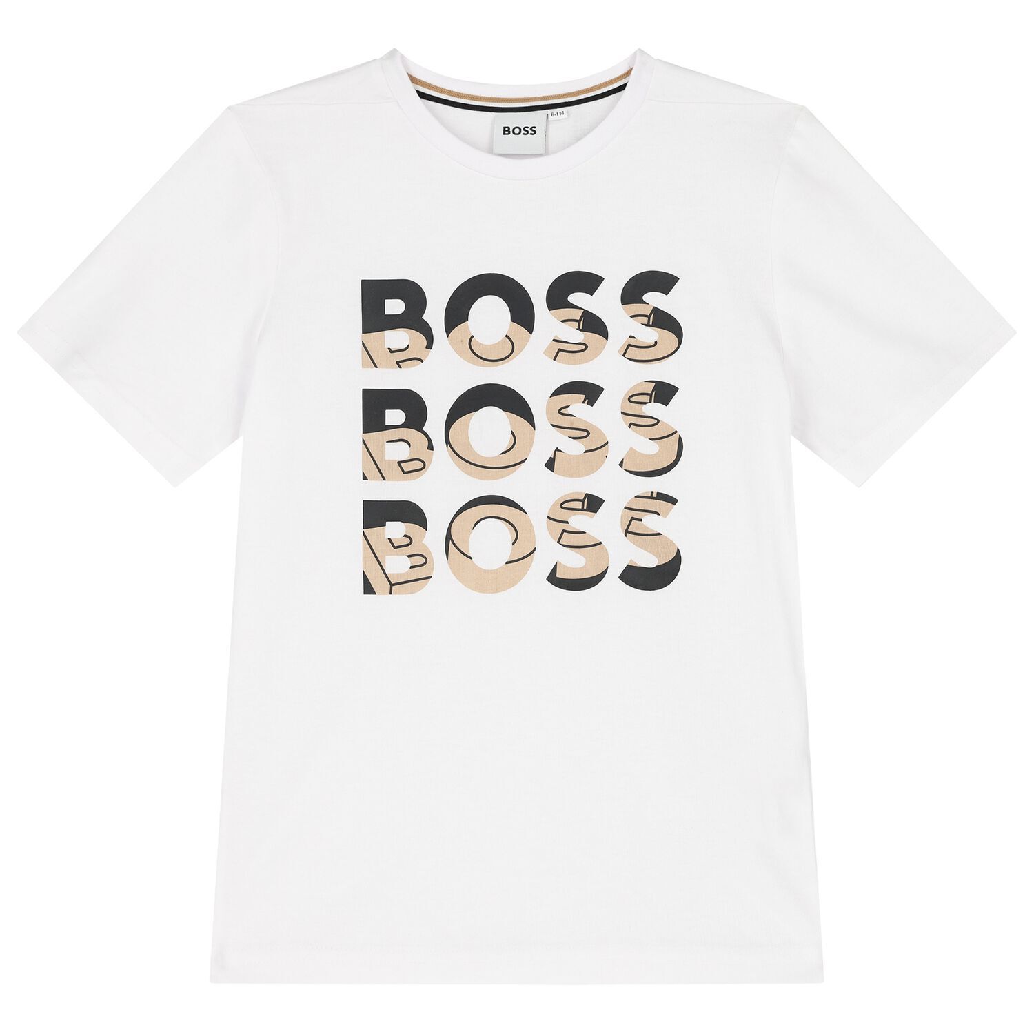 Boys White Logo T-Shirt, 5, hi-res