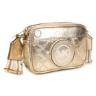 Girls Gold Logo Shoulder Bag, 1, hi-res