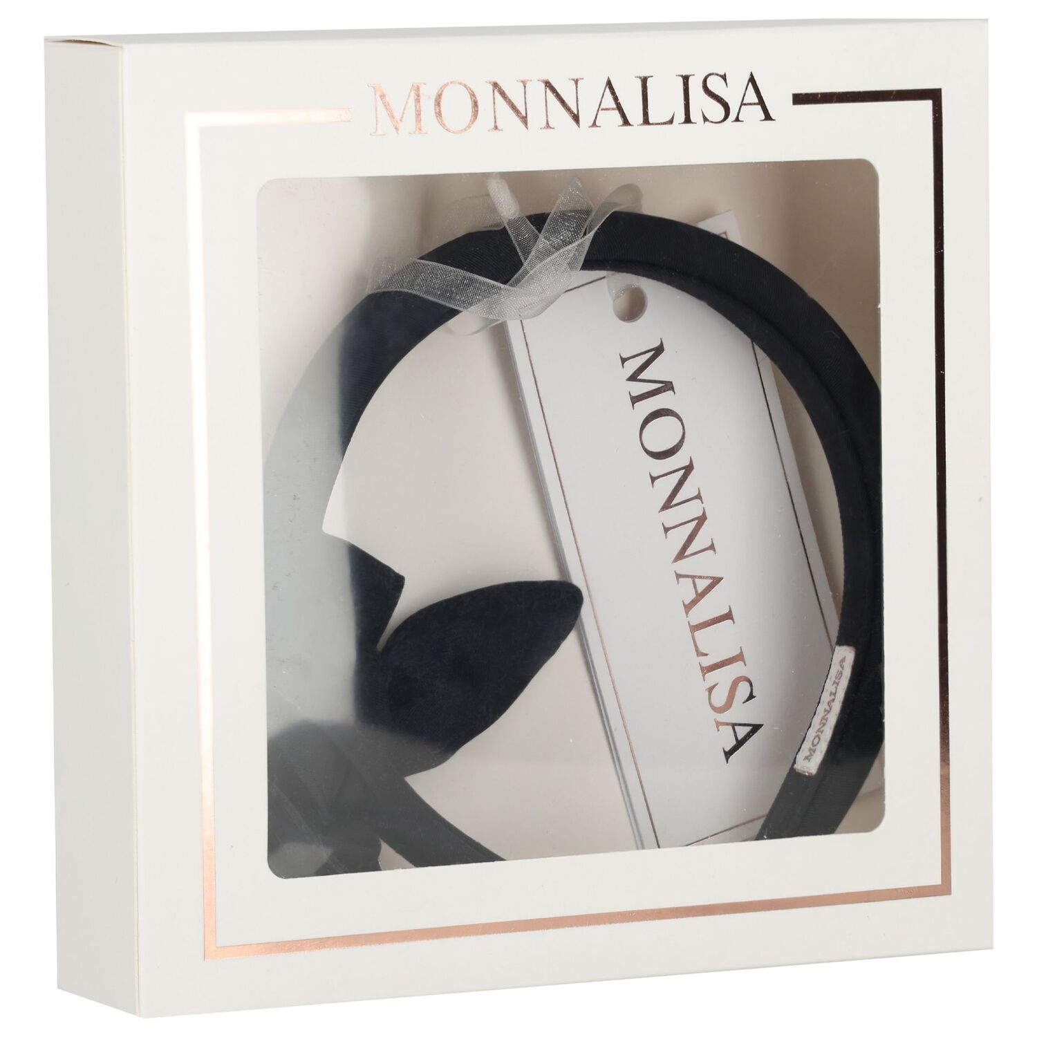 Girls Black Bow Headband, 2, hi-res