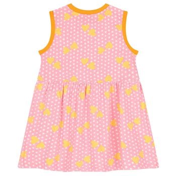 Girls Pink & Orange Star Dress