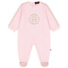 Baby Girls Pink Logo Babygrow, 3, hi-res