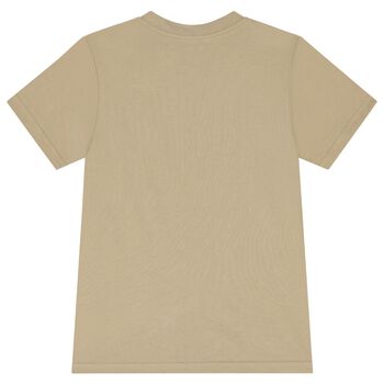 Boys Beige Logo T-Shirt