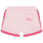 Baby Girls Pink Ruffle Short Set, 1, hi-res