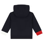 Younger Boys Navy Blue Logo Tracksuit, 1, hi-res