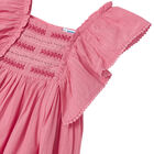 Girls Pink Cotton Dress, 1, hi-res