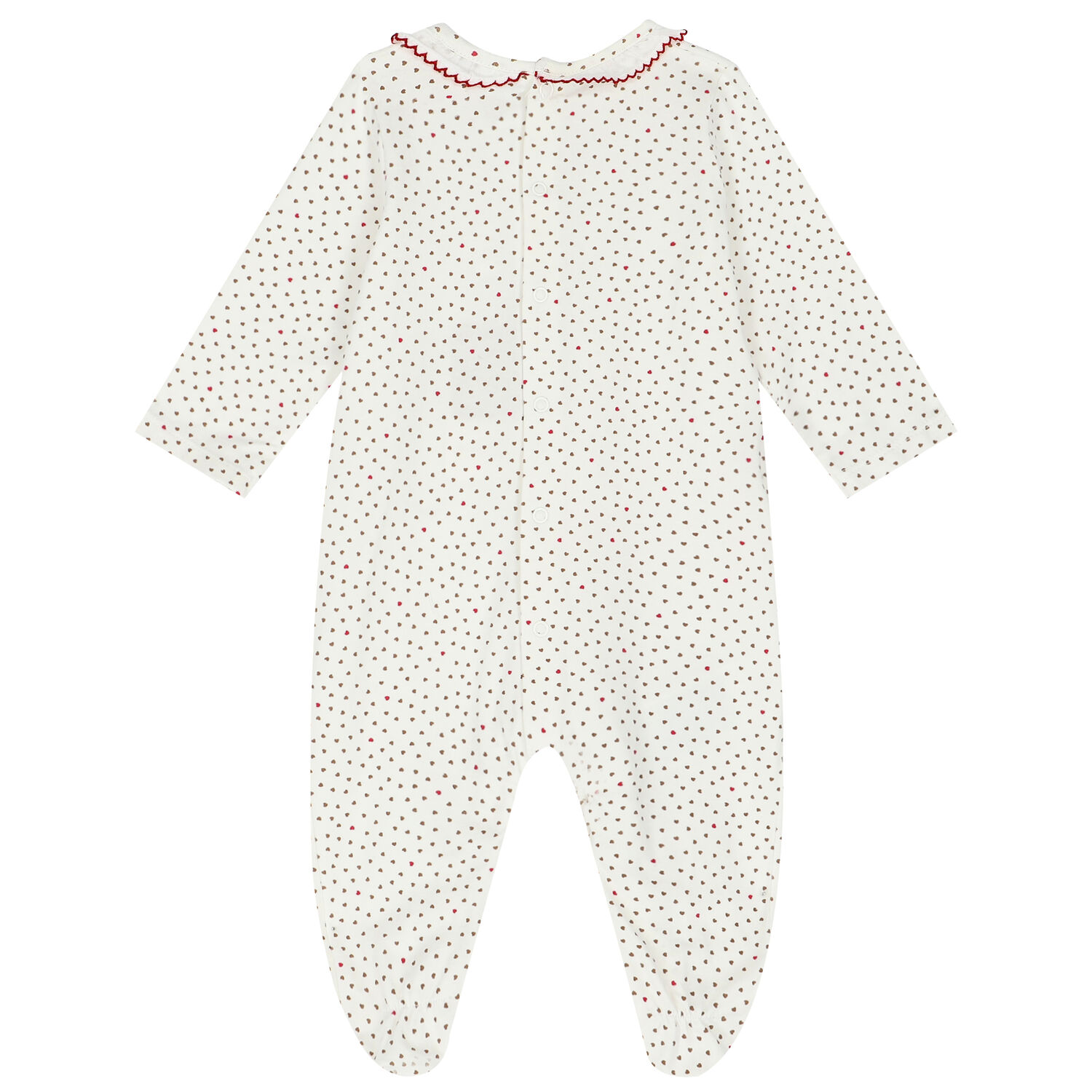 Girls Ivory Heart Babygrow, 2, hi-res