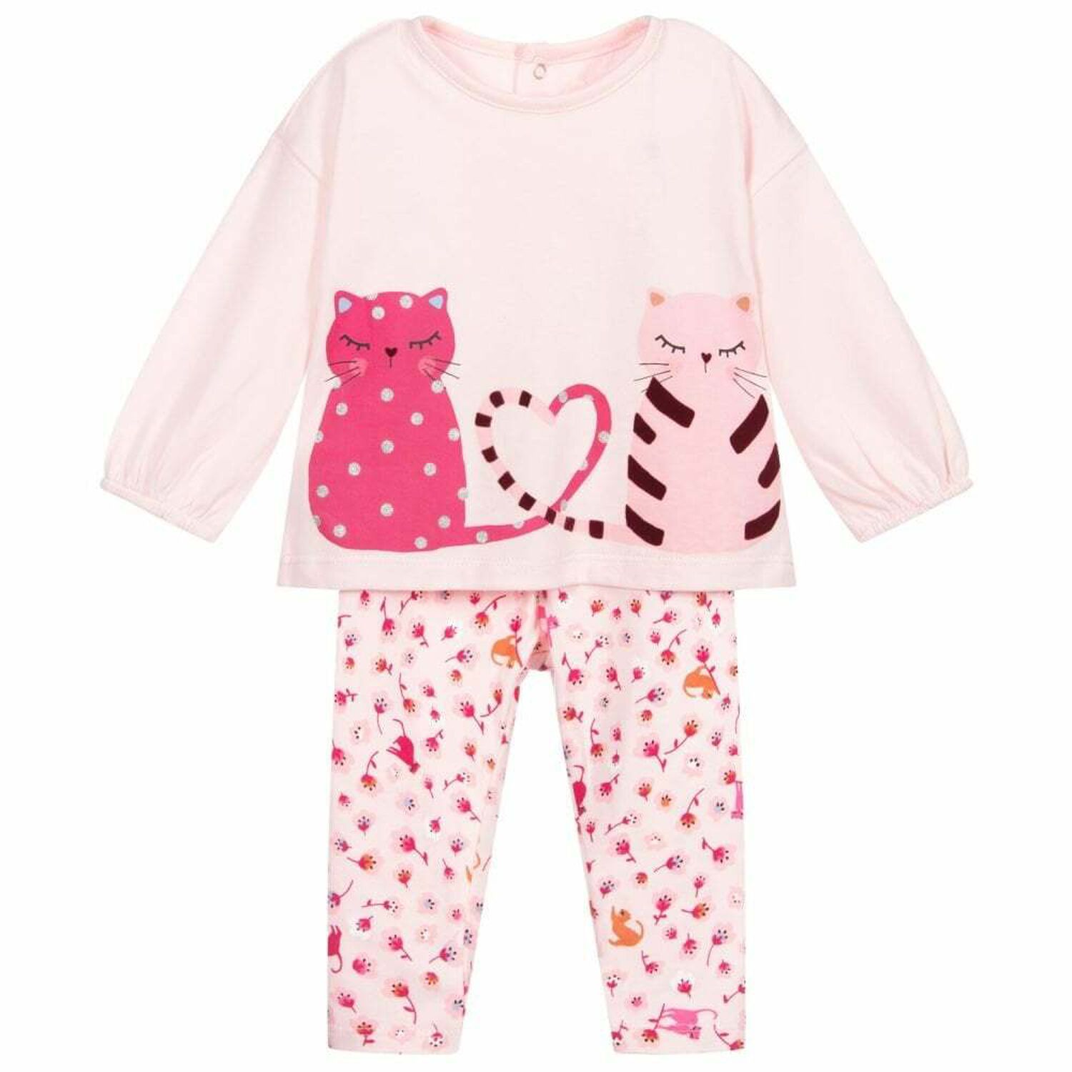 Baby Girls Pink Leggings Set, 1, hi-res